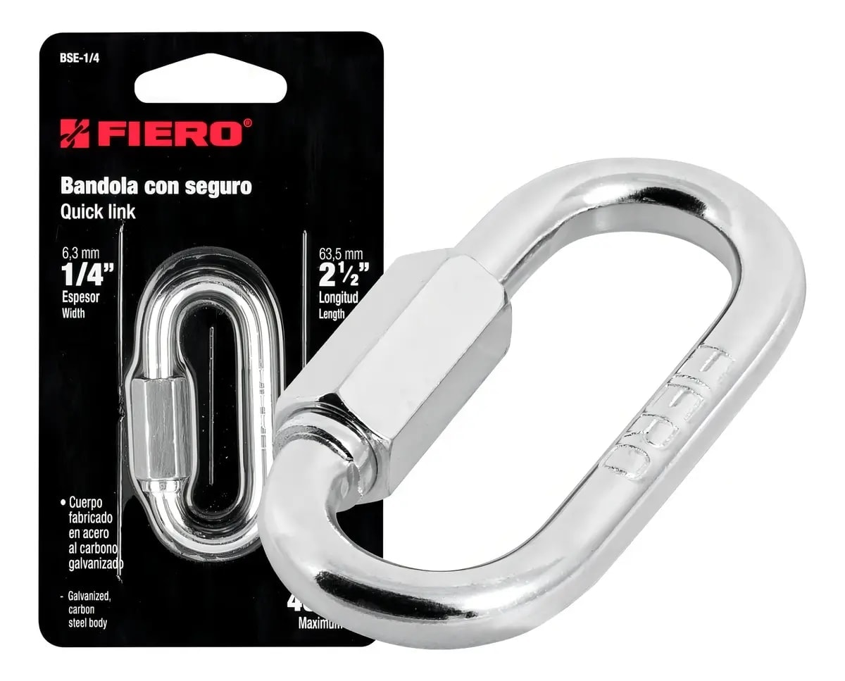 BANDOLA CON SEGURO QUICK LINK 1/4´´